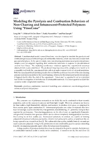 Modeling the Pyrolysis and Combustion Behaviors of Non-Charring and Intumescent-Protected Polymers Using “Firescone”