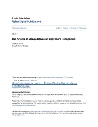 The Affects of Manipulatives on Sight Word Recognition