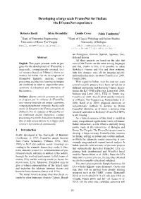 Developing a Large Scale Framenet for Italian: the Iframenet Experience