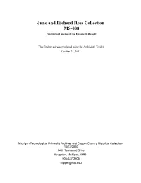 MS-008 — the June and Richard Ross Collection