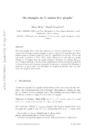 On Triangles in Kr-Minor Free Graphs