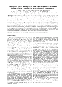Preparations for the Eradication of Mice from Gough Island: Results of Bait Acceptance Trials Above Ground and Around Cave Systems