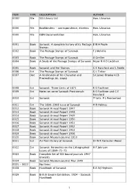 SARAWAK LIBRARY MASTER SIMPLE LIST Feb 2020 Master