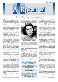 Second Generation Memories S It Passes Into Middle Age and 1946 Proved Traumatic