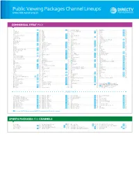 View Channel Lineup