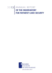 Annual Report of the Observatory for Payment Card Security