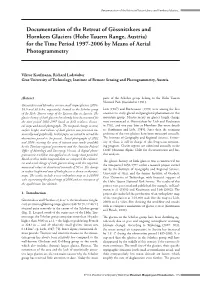 Documentation of the Retreat of Gössnitzkees and Hornkees Glaciers