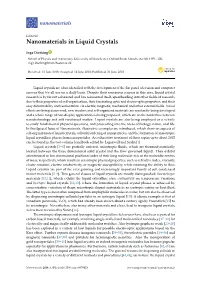 Nanomaterials in Liquid Crystals