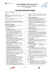 SAILING INSTRUCTIONS Version 25 June 2019