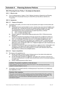 SC6.1 Planning Scheme Policy 1: Development Standards