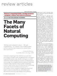 The Many Facets of Natural Computing