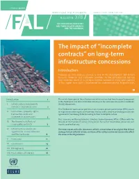 "Incomplete Contracts" on Long-Term Infrastructure Concessions