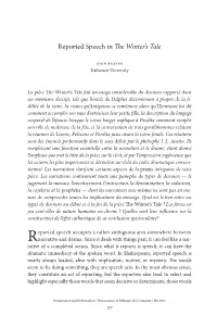 Reported Speech in the Winter's Tale