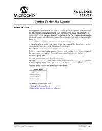 Setting up Site Licenses