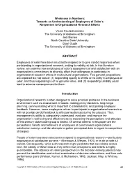 Towards an Understanding of Employees of Color's Responses To