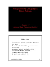 Abstract Data Types and Modules