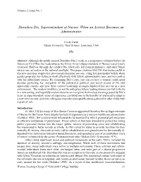 Dorothea Dix, Superintendent of Nurses: When an Activist Becomes an Administrator