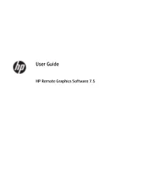 User Guide HP Remote Graphics Software