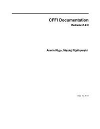 CFFI Documentation Release 0.8.6