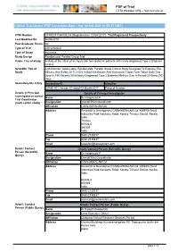 CTRI Trial Data