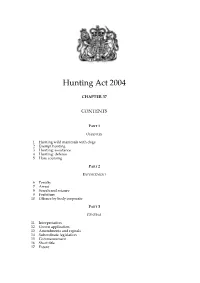 Hunting Act 2004
