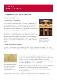 Jefferson and Architecture