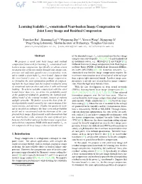 Learning Scalable Ly=-Constrained Near-Lossless Image Compression Via Joint Lossy Image and Residual Compression