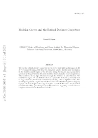 Modular Curves and the Refined Distance Conjecture