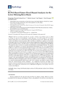 RCP8.5-Based Future Flood Hazard Analysis for the Lower Mekong River Basin