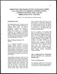 Improving the Productivity of Banana Farms As a Strategy to Improve International Competitiveness -The Case of Irrigation in St