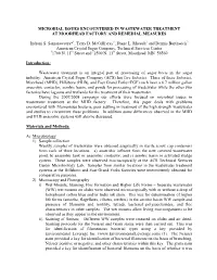 Microbial Issues Encountered in Wastewater Treatment at Moorhead Factory and Remedial Measures