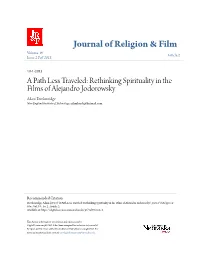 Rethinking Spirituality in the Films of Alejandro Jodorowsky Adam Breckenridge New England Institute of Technology, Adambreck@Hotmail.Com