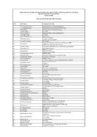 Sl No Full Name Institute/University 1 a K Nandakumaran Indian Institute