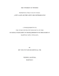 The University of Winnipeg Indigenous Anglicans In