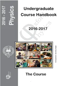 Undergraduate Course Handbook