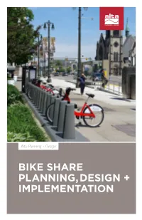 Bike Share Planning, Design + Implementation Overview