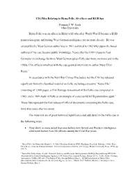 CIA Files Relating to Heinz Felfe, SS Officer and KGB Spy