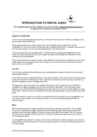 Digital Audio Basics