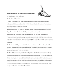 Eloquent Arguments of Thomas Jefferson Still Resonate by Matthew Rodriguez July 4, 2004