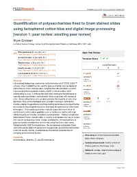 Quantification of Polysaccharides Fixed to Gram Stained Slides