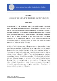 Queenie: Smudging the Distinctions Between Black and White