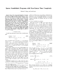 Sparse Semidefinite Programs with Near-Linear Time Complexity