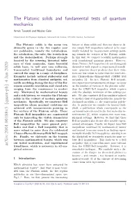The Platonic Solids and Fundamental Tests of Quantum Mechanics