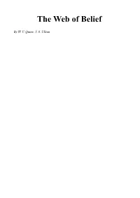 W. V. Quine, J. S. Ullian – the Web of Belief