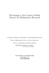 Developing a 21St Century Global Library for Mathematics Research