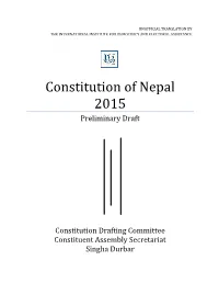 Draft Constitution of Nepal (2015