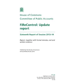 Firecontrol: Update Report
