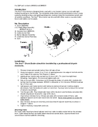 Introduction No. Description Installation the Arai™ Drum Brake