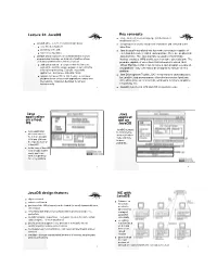 Lecture 24: Javaos Key Concepts Java Application on a Host OS Java