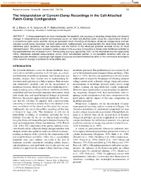 The Interpretation of Current-Clamp Recordings in the Cell-Attached Patch-Clamp Configuration